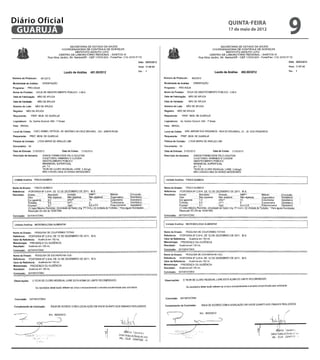 Diário Oficial
 GUARUJÁ
                 quinta-feira
                 17 de maio de 2012
                                      9
 