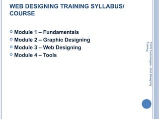 Web Designing Training Syllabus Course | PPT