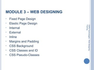 Web Designing Training Syllabus Course | PPT