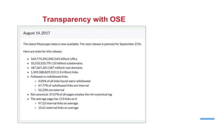 Transparency with OSE
 
