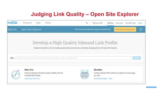 Judging Link Quality – Open Site Explorer
 