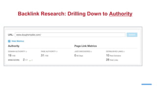 Backlink Research: Drilling Down to Authority
 