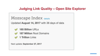 Judging Link Quality – Open Site Explorer
 