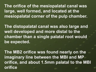  Positioning of bur with long axis of    the tooth Bur penetration for  both depth and      angulations should be confirmed      Frequently with  radiographs