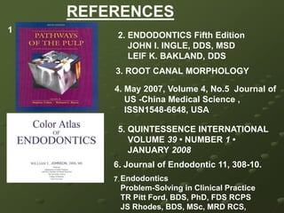 three roots and canals whose         mesiobuccal and distobuccal canals combine to form a common       buccal with a separate palataltwo separate roots with a single        canal in eachone main root and canalfour separate roots and four           separate canals including two palatal.