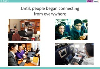 Until, people began connecting
from everywhere
 