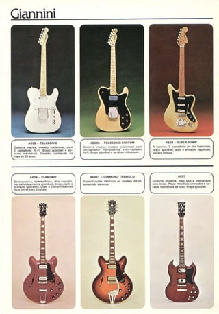 Catálogo Guitarras e Baixos Giannini 78/79
