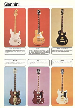Catálogo Guitarras e Baixos Giannini 78/79