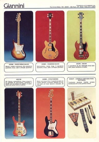 Catálogo Guitarras e Baixos Giannini 78/79