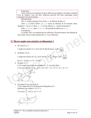 C % # % +
3% ' 3 % # % > ( ( )
3% > !
6
* 3% ' # %
!)8!)∈ ' 6
!!2); ) ≠− 6 # % - '
6 -= 6 -= / > G
(
$ !) # % '
!) 3 ' ' - # %
!
• 6 '
$3 !4') [ ]πθ '∈ (
⋅
=θ
• 6 -'
$3 !4') - ∈
-
'
π
θ (
⋅
=θ '
/5 !)9= ' !)9- =
• 6 -'
3 3 -' % %
3 -' ' 5 ⊥
∩= !) - ' ∩= ' ∩= --
-
-
-∩
θ
• 63
3 3 ,
) # ⊥
= !
3 !4')
-
−
π
' 5 ⊥
=
0
touscours.net
 