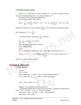 7
6! '
* { }8' ∈ * ' ) !')9 ( %
! * ⊥
/ 3
* θ 3 !4')
' 0θθ += ' 5 0 ( 0'
' 0 + ( '0'
) ( ∧=0 !
1 # '
0 θθ =∧=∧
6 '
θ=∧
αθ ==∧ ' 5α 3
6 ' ≠∧
0
∧
∧
=∧ α ) 0 ⊥
( ( )0'' !
! 6 %
$
* !)∈
3 !2) − &
* ' !)!')
≤≤
≤≤== 5 ( (
−
−
−
=−=−
'-''
'--'-'-
'-''
!)!2)
) 3 & : ( !
& : λ ) ( #
∞+ ∞− ∞− ∞+ ' !
!2) =− λ 6 2λ− 3 ,
6 { }!2; ) ≠− λ
touscours.net
 
