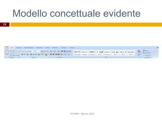 Modello concettuale evidente
R.Polillo - Marzo 2014
28
 