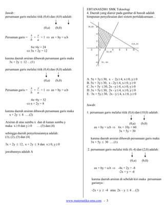 Soal Math Linear 17. soal soal program linear. | PDF