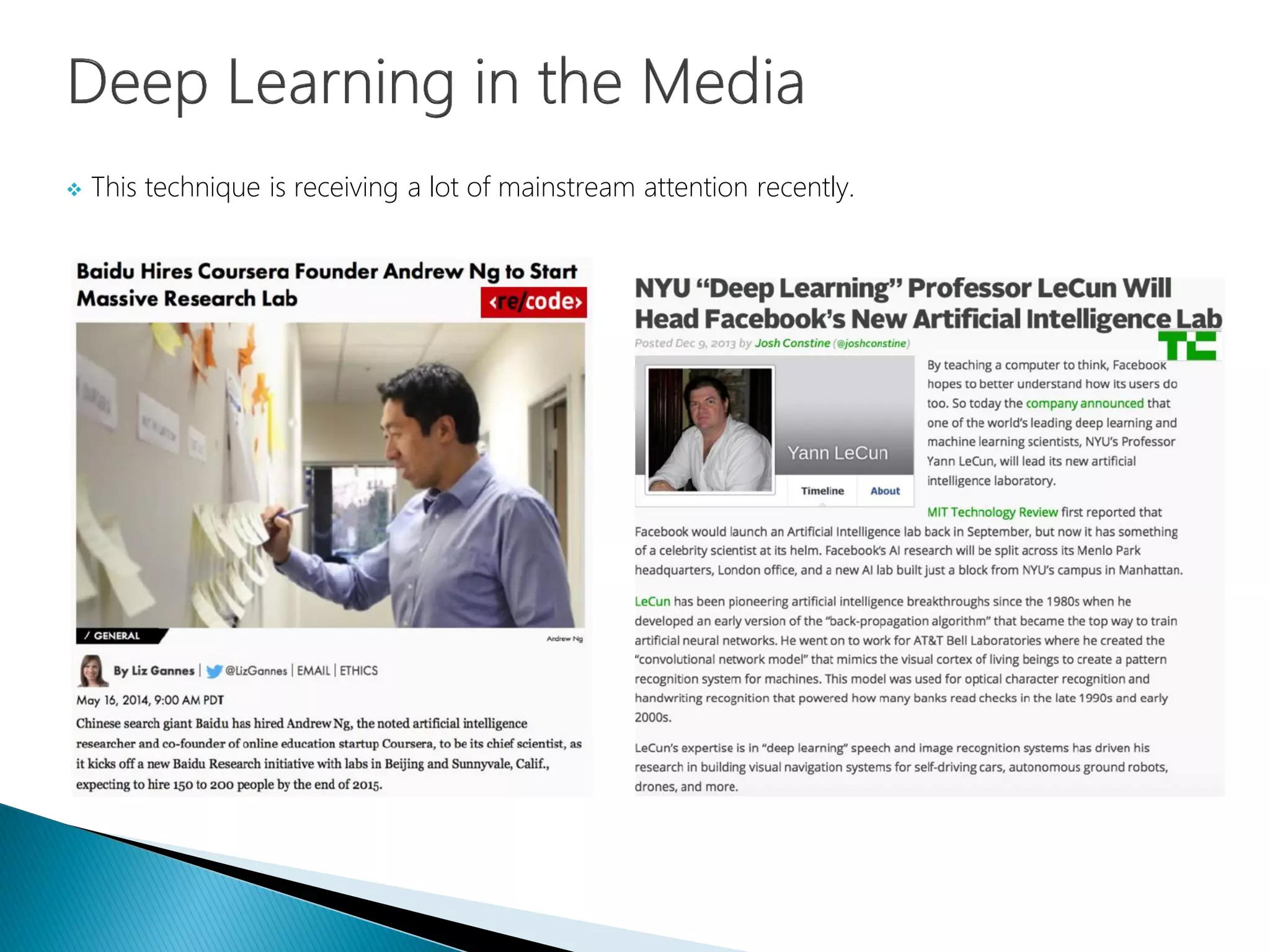  This technique is receiving a lot of mainstream attention recently.
 