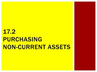 17.2
PURCHASING
NON-CURRENT ASSETS
 