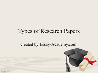 Types of Research Papers
created by Essay-Academy.com
 