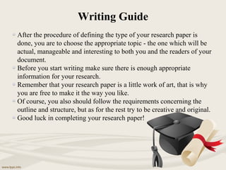 what are the types of research paper