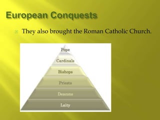  They also brought the Roman Catholic Church.
 