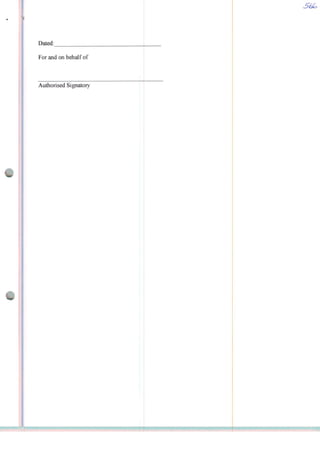 Dated:
Forandonbehalf of
Authorised Signatory
 