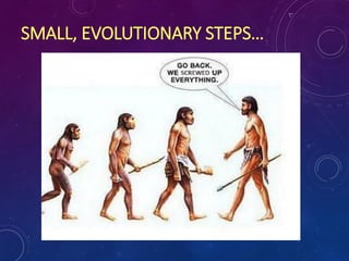 SMALL, EVOLUTIONARY STEPS…
 