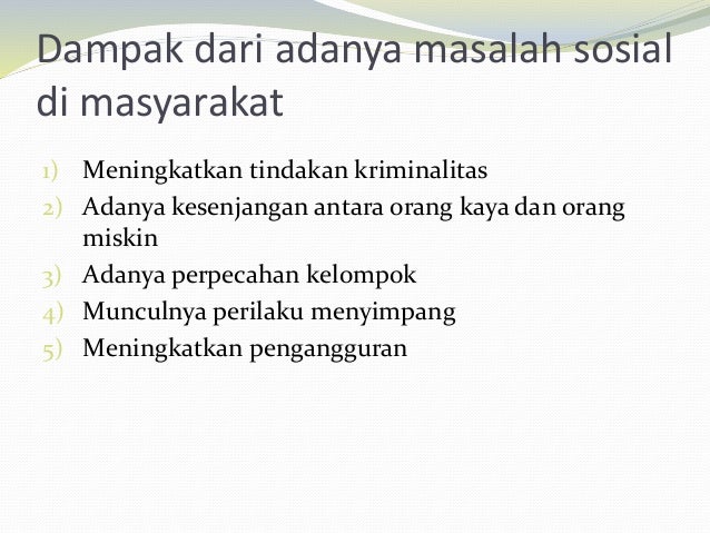Teori Masalah Sosial dan penyelesaiannya