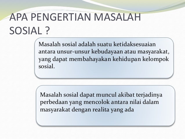 Teori Masalah Sosial dan penyelesaiannya