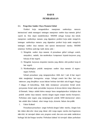 manajemen sumber daya manusia global manajemen sumber daya manusia global