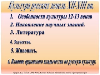 Чупров Л.А. МКОУ СОШ №3 с. Камень-Рыболов Ханкайского района Приморского края
 