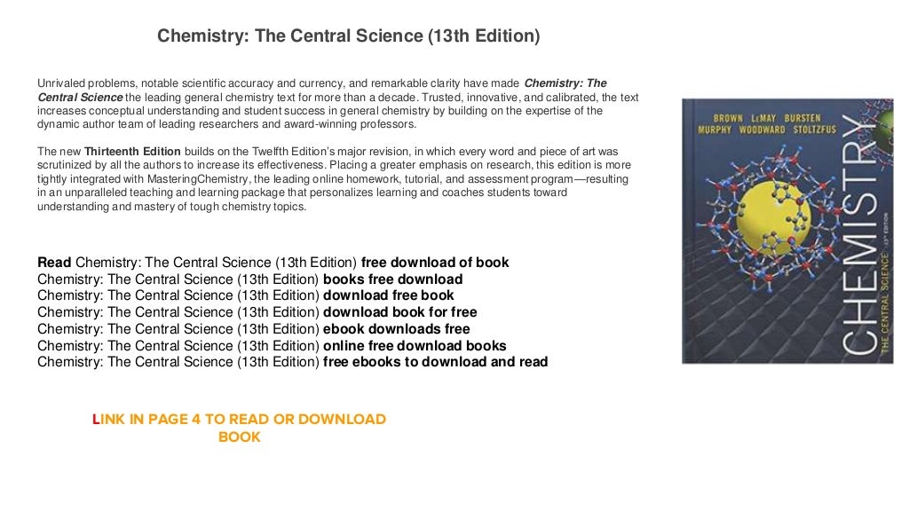 Chemistry The Central Science (13th Edition) download online books f…