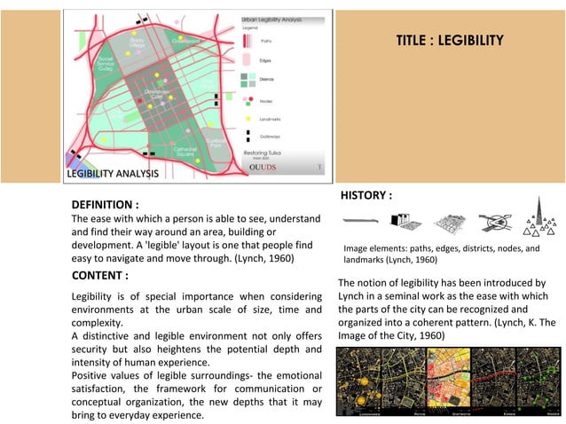 Land Use and Legibility- Urban Design Terminology | PPT