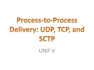 SYBSC IT COMPUTER NETWORKS UNIT V Process to-Process Delivery | PPTX