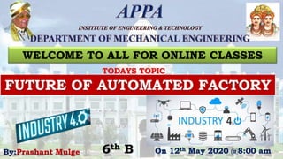 WELCOME TO ALL FOR ONLINE CLASSES
6th BBy:Prashant Mulge On 12th May 2020 @8:00 am
TODAYS TOPIC
 