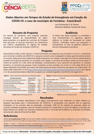 Dados Abertos em Tempos de Estado de Emergência em Função do COVID-19: o caso do município de Fortaleza – Ceará,Brasil