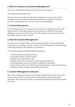 Contract Combination Basics of Contract Management | PDF