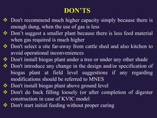 17. OPERATION, START UP AND MAINTENANCE OF BIOGAS PLANT.ppt