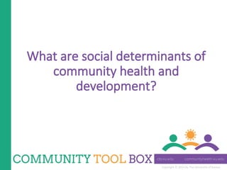 social determinants of Health and development ppt | PPT