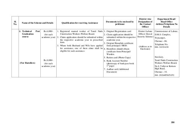 TAMIL NADU GOVERNMENT WELFARE SCHEMES 2017