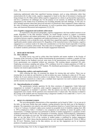Relationship between student engagement and academic performance | PDF