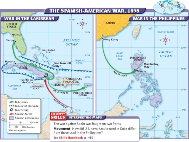 32 Spanish American War Map - Maps Database Source