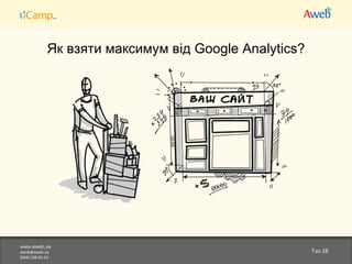 www.aweb.ua [email_address] (044) 538-01-61 из 28 Як взяти максимум від  Google Analytics? 