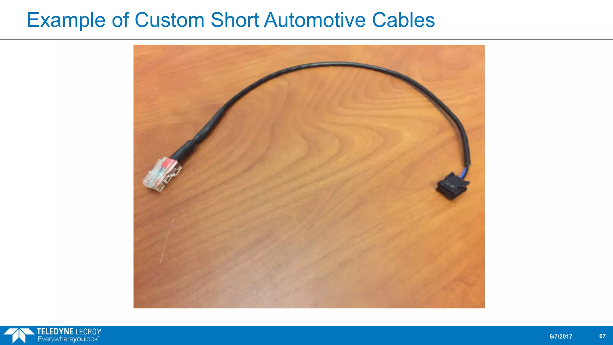 Example of Custom Short Automotive Cables
6/7/2017 67
 