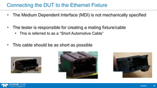 Automotive Ethernet: Physical Layer Compliance Testing Webinar Slides | PDF