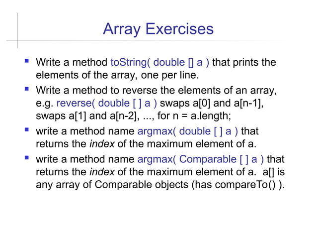 17-Arrays en java presentación documento | PPT