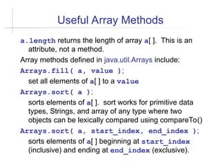 17-Arrays en java presentación documento | PPT