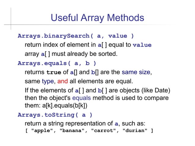 17-Arrays en java presentación documento | PPT