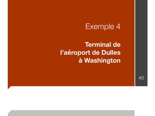 Exemple 4
Terminal de
l’aéroport de Dulles
à Washington
40
 