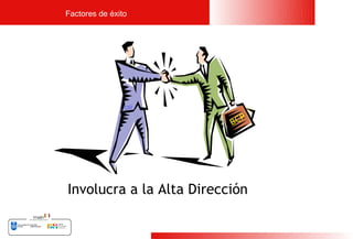 Factores de éxito




                CIO

                             P
                          BC




Involucra a la Alta Dirección


                                 25
 