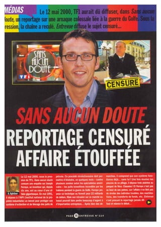 “Sans Aucun Doute” - Reportage censuré, affaire étouffée