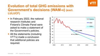 5/24/2022 VTT – beyond the obvious
 In February 2022, the national
research institutes and
Finland’s Climate Panel were
a...