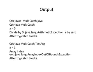 17 exception handling - ii | PPT